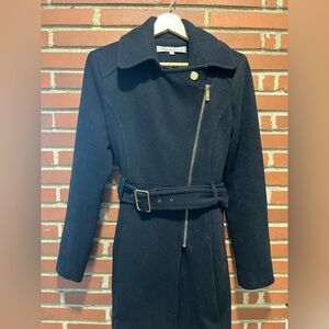 Kenneth Cole New York Black Trench Coat Small